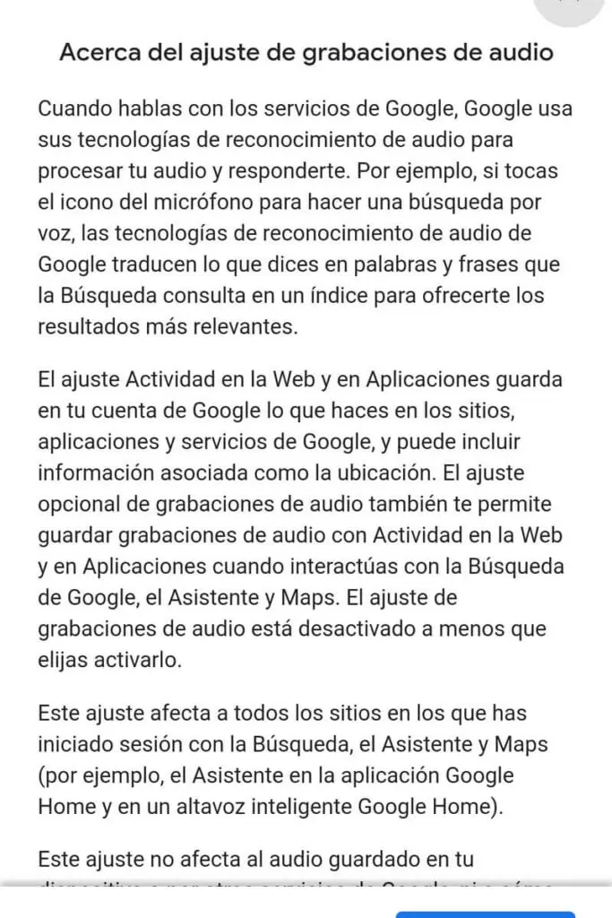 Google términos