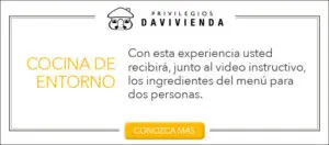 Cocina francesa y otras tres experiencias con Privilegios Davivienda