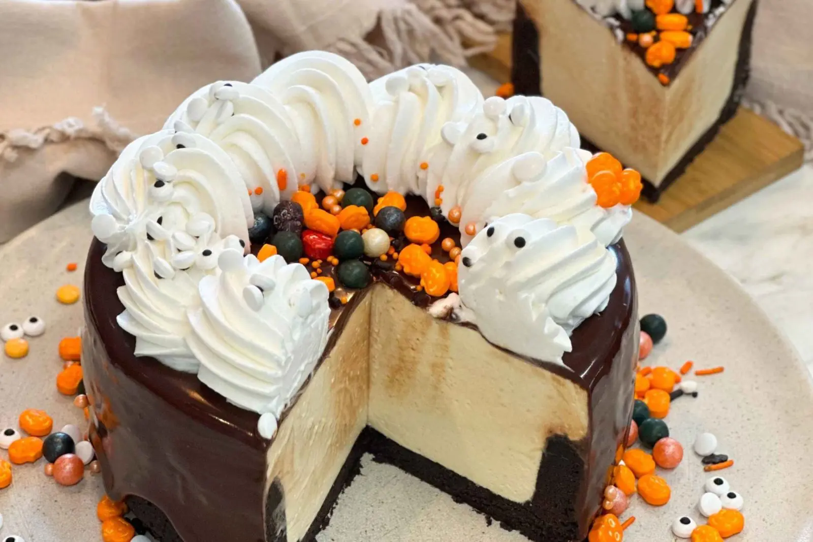 Receta de Cheesecake para Halloween con Baileys.