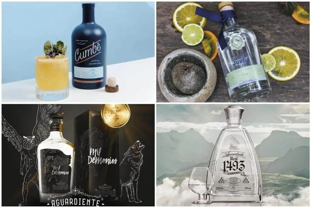 Mil demonios y tres aguardientes premium 100 % colombianos
