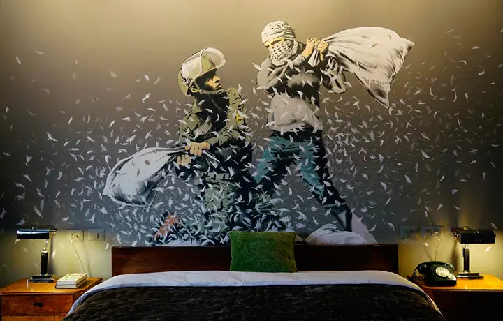 Conozca el hotel diseñado por Banksy en la Franja de Gaza