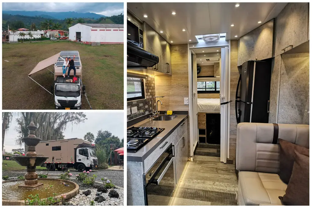 Viajar por el mundo en un camión: la historia de una pareja colombiana Vendedores