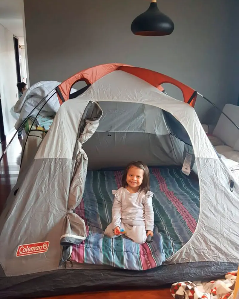 Consejos para llevar la cuarentena con niños en casa carpa