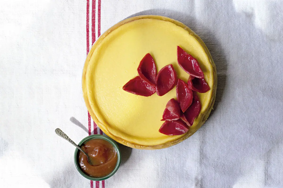 cheesecake de chocolate blanco