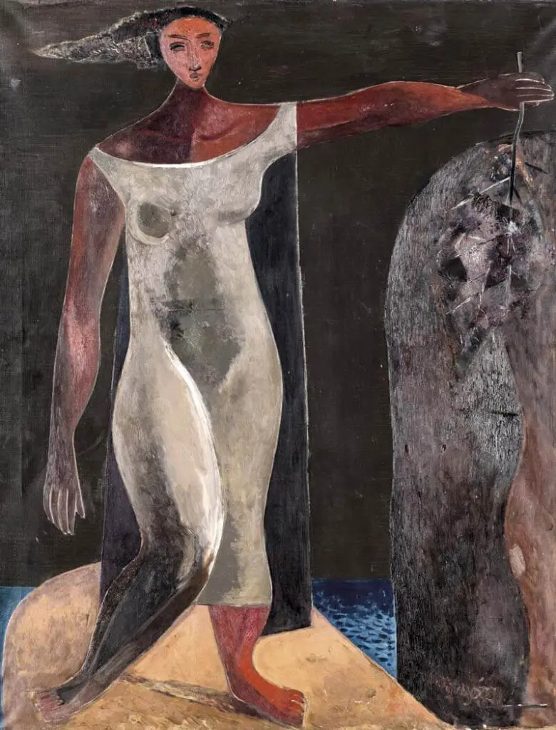 Los dibujos inéditos de Alejandro Obregón en Bogotá El retorno, óleo,