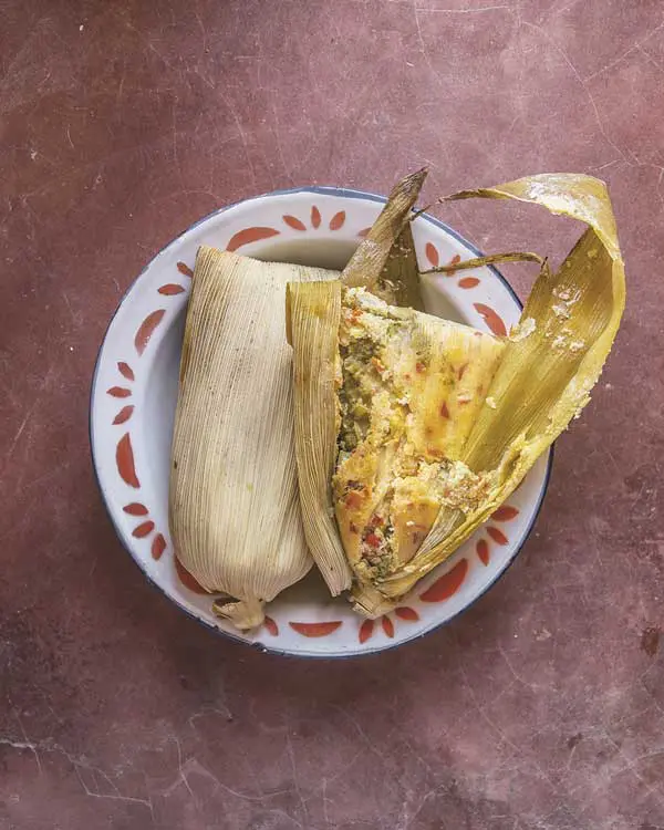 Mazorca y arveja verde