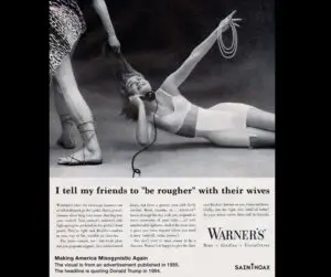 Las frases misóginas de donald trump ahora son publicidad de los años 50 "les digo a mis amigos que sean más ásperos con sus esposas"