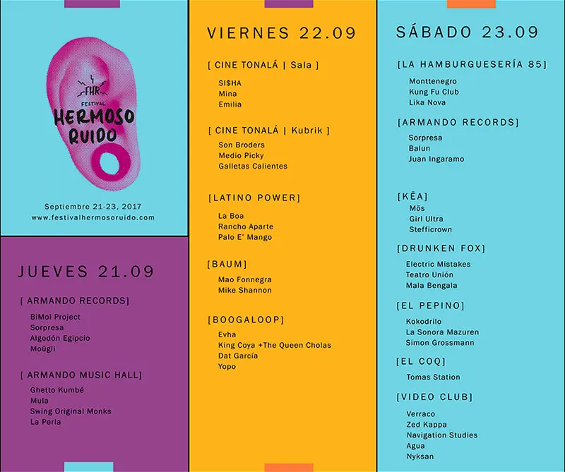 Estos son los artistas invitados a hermoso ruido 2017