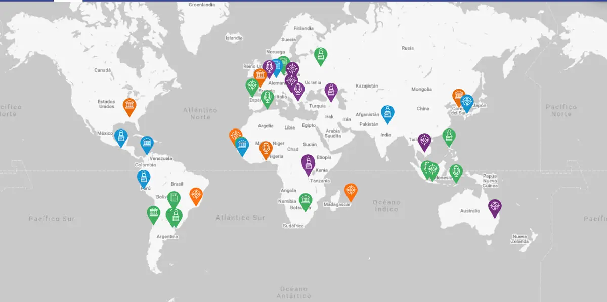 Así es el mapa interactivo de los museos de la memoria del mundo