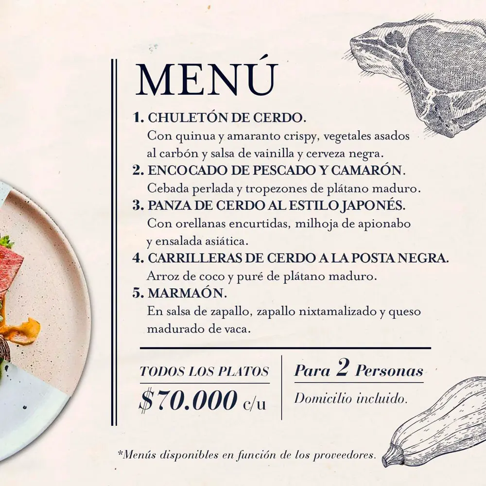 Conozca las mejores alternativas de comida a domicilio Menú El Chato