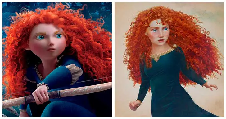 Mérida de valiente, princesa de disney