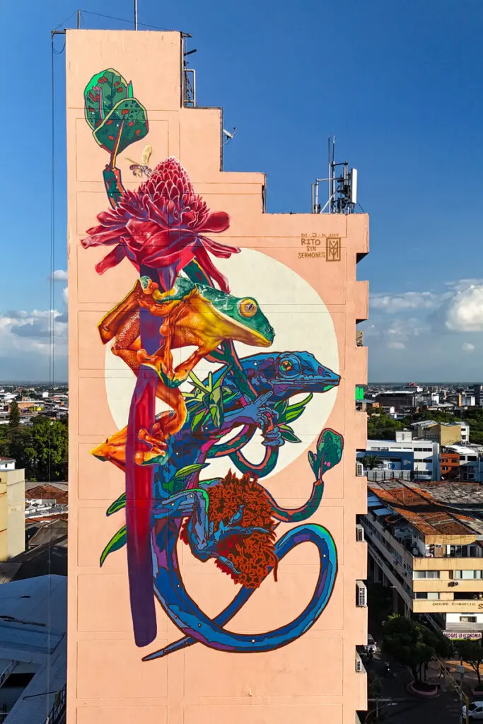 Colombia pinta grande: los murales de nandy mondragón entre los candidatos para el mejor del mundo según street art cities