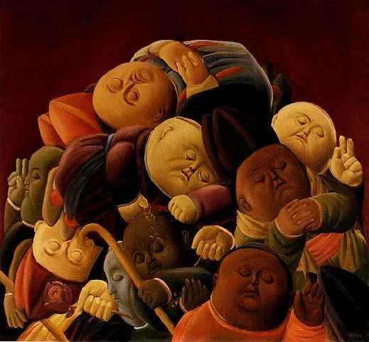 Top 5 de obras emblemáticas de fernando botero Obispos muertos - fernando boteor