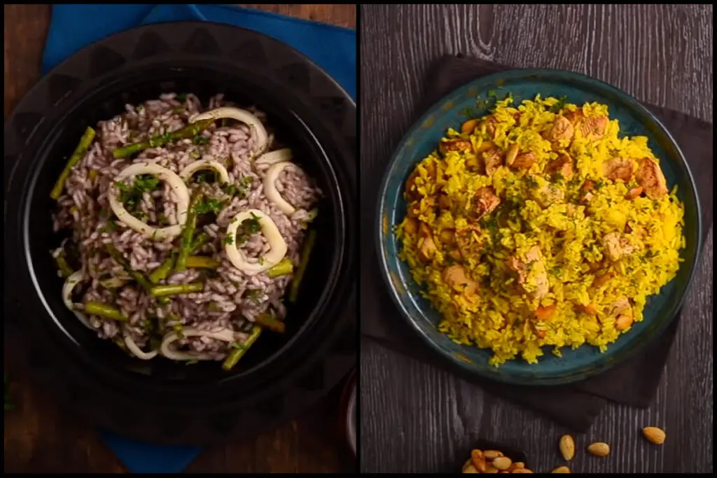 2 deliciosas recetas para compartir: risotto al vino tinto y arroz cítrico thai Arroz castellano