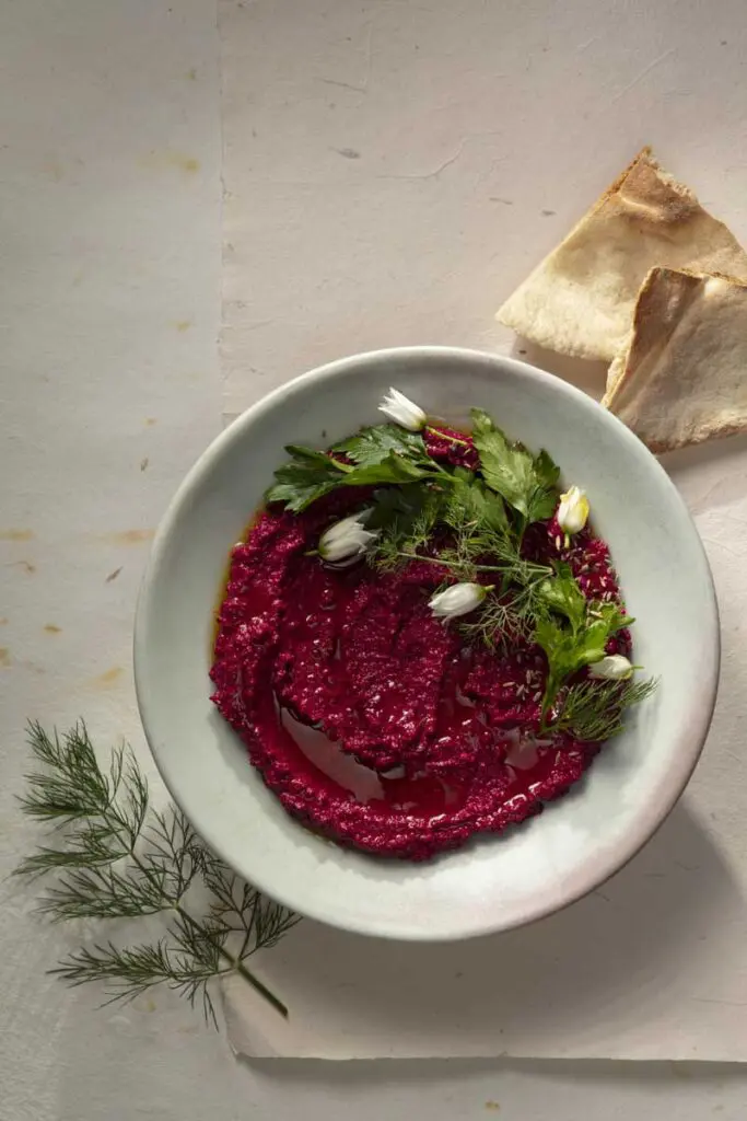 puré de remolacha platos para compartir