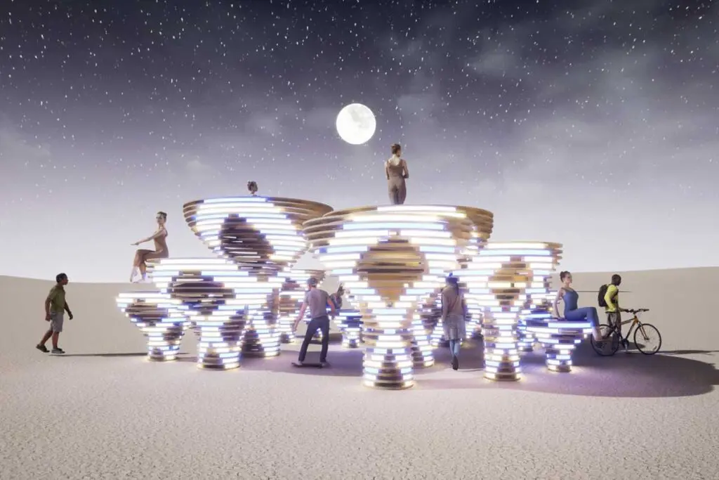 Burning man, colombia, nebula