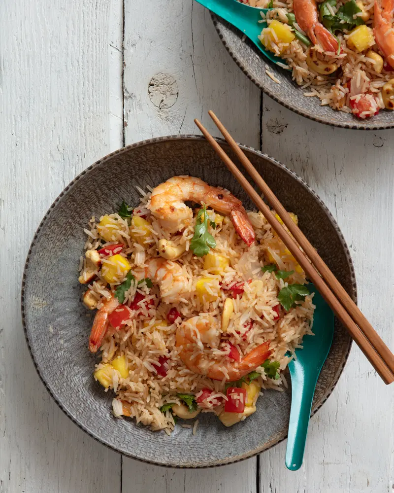 Stir fry de piña