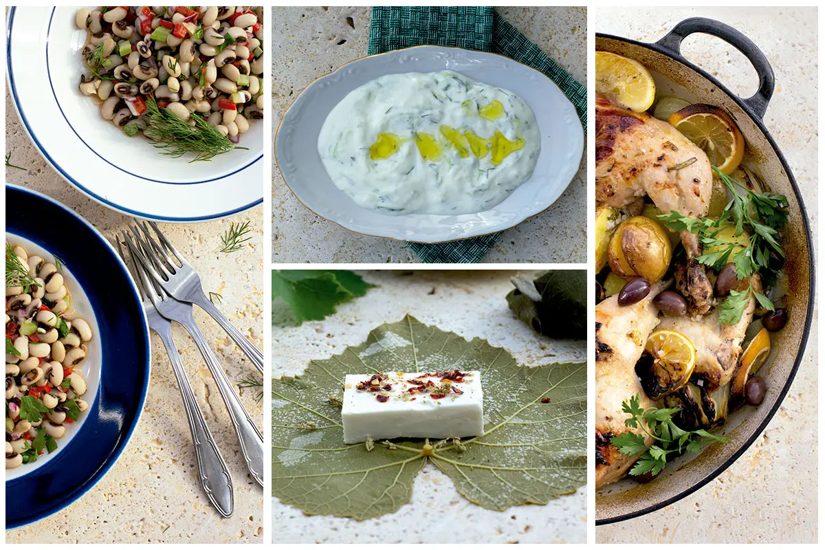 Queso feta hojas de parra