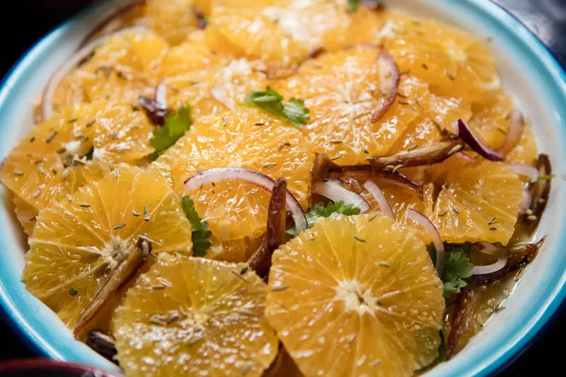 Ideas para un asado, naranjas