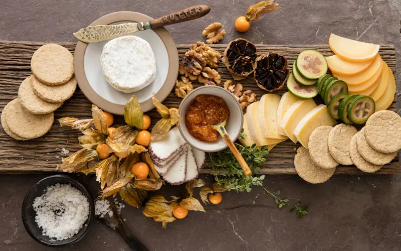 Tabla de quesos, mermelada