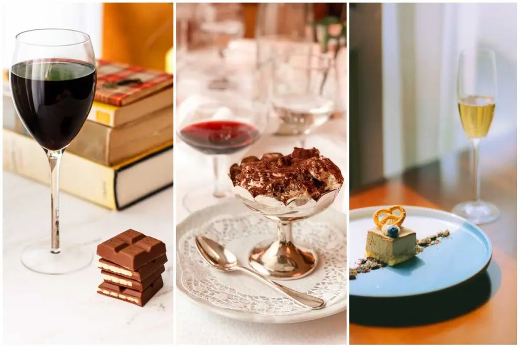 Postres con vino