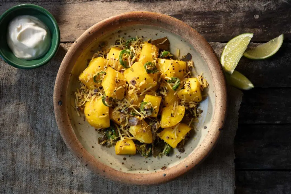 Yuca con especias de la india, un plato sencillo que sorprende