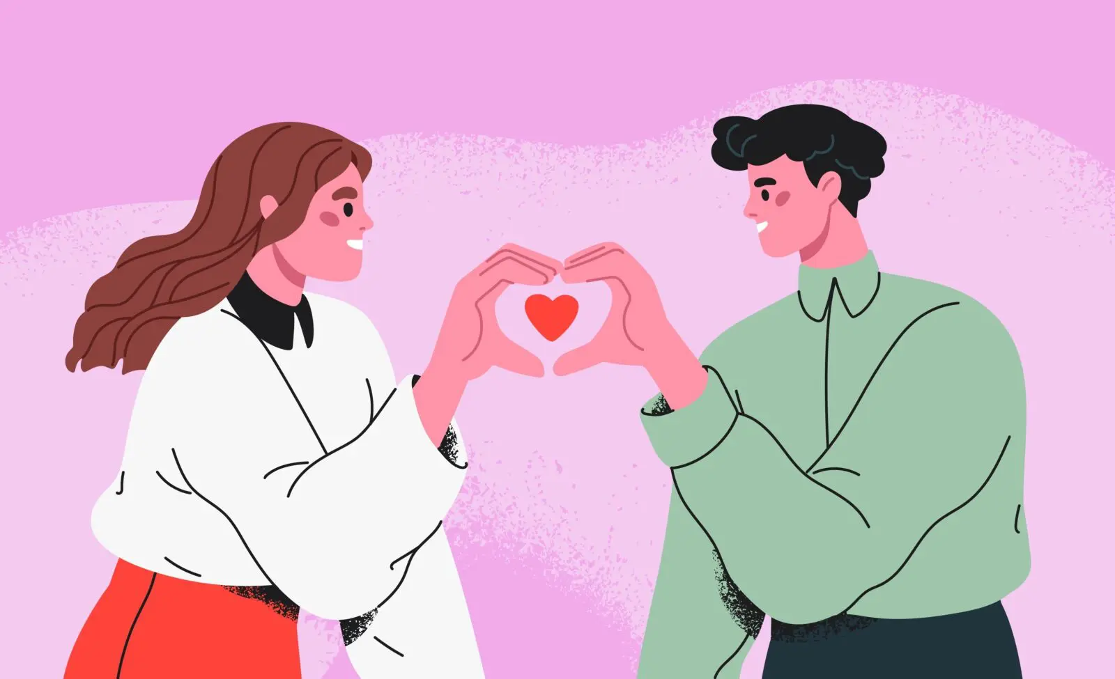 amor en Bogotá Love,Couple,In,Romantic,Relationships.,Happy,Partners,Forming,Heart,Shape