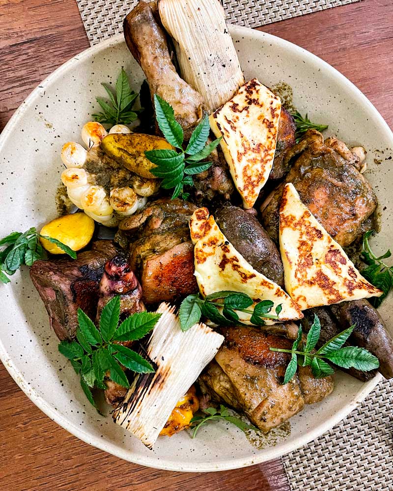 Pachamanca a la mesa