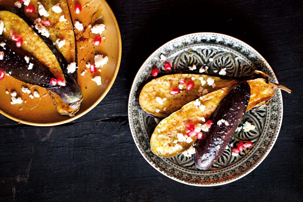 Receta: berenjena con miel y queso de cabra para hacer en casa Receta