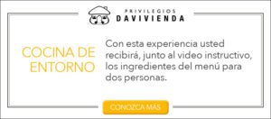 Cocina francesa y otras tres experiencias con privilegios davivienda