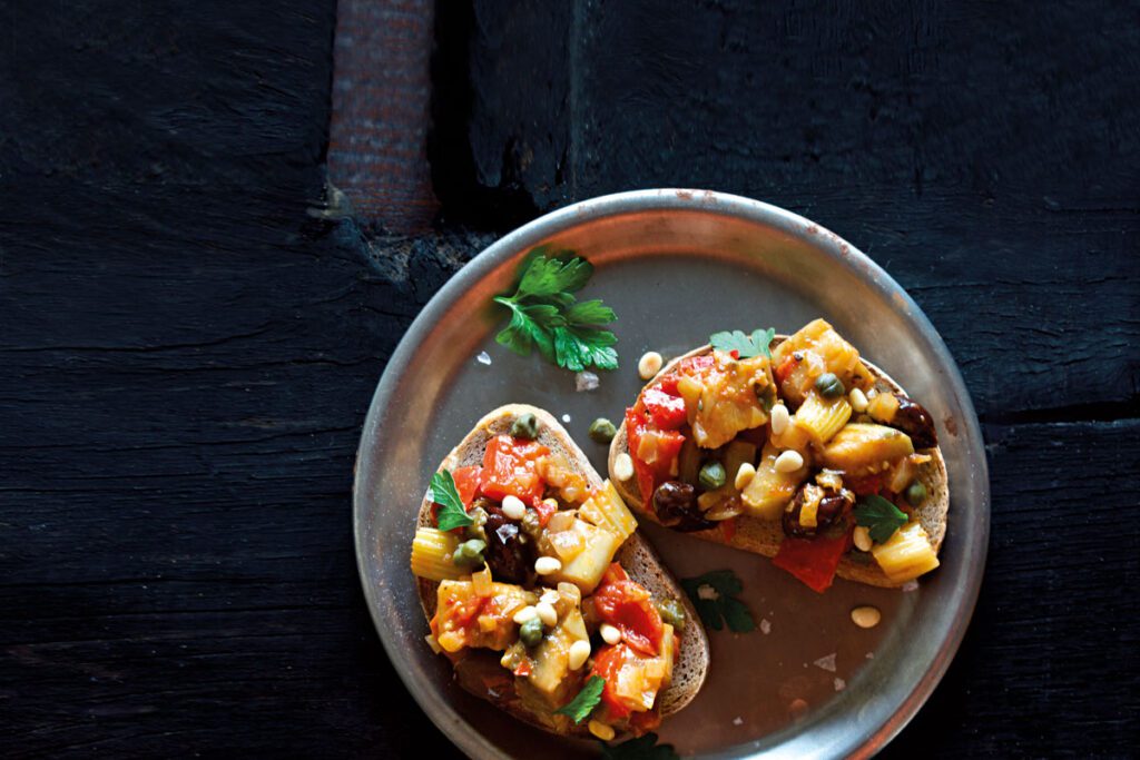 Caponata, una receta con berenjenas al estilo italiano Berenjenas