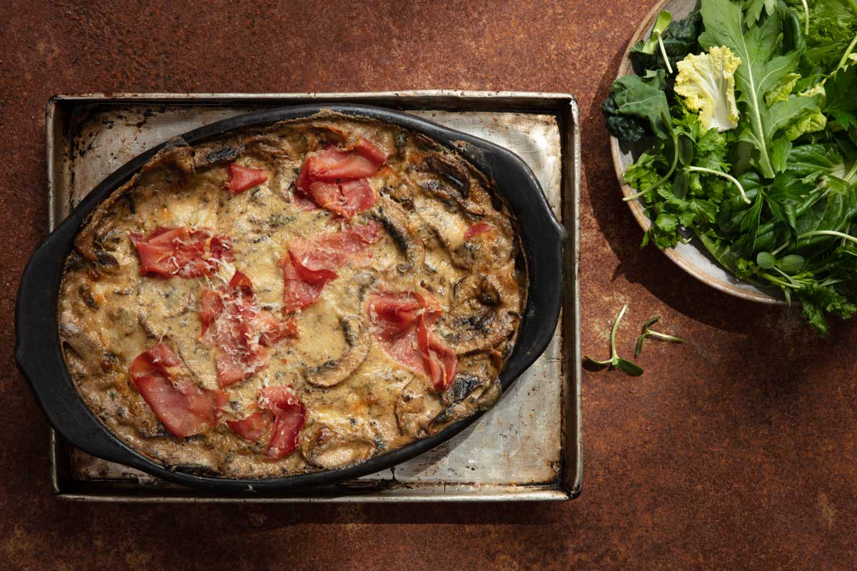 Lasaña de champiñones receta