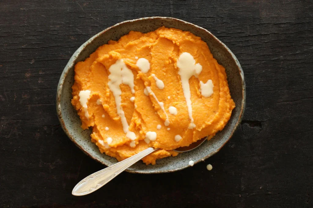 Puré de batata con miso para preparar en casa