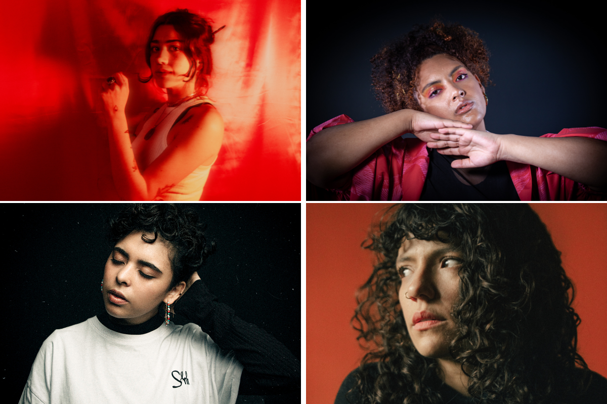 Voces femeninas: Briela Ojeda, Lalo Cortés, Laura Pérez, Pilar Cabrera