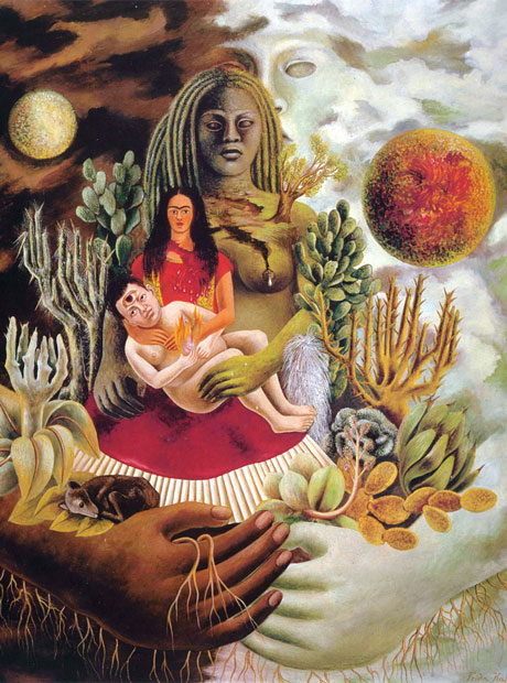 El abrazo del universo, la tierra, yo, Diego y el señor Xólot, Frida Kahlo, obras de arte sobre el amor