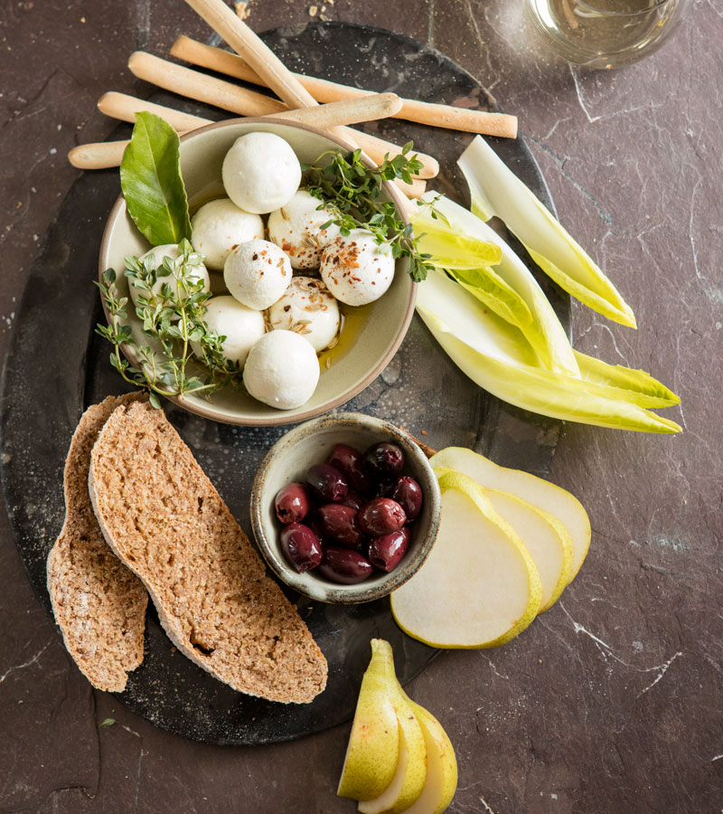 Tabla de quesos con queso cabra