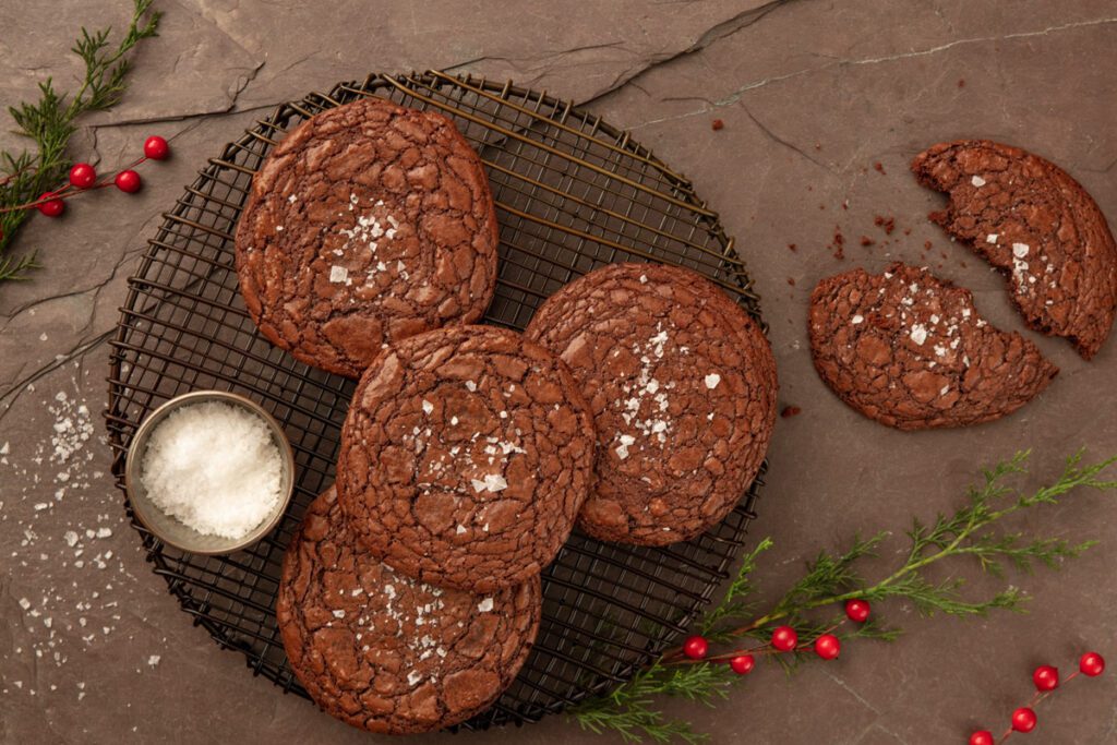 Receta: galletas de brownie con sal marina