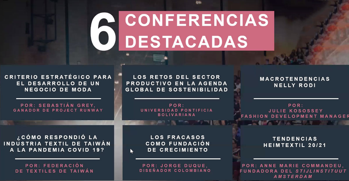 Colombia moda 2020, conferencias