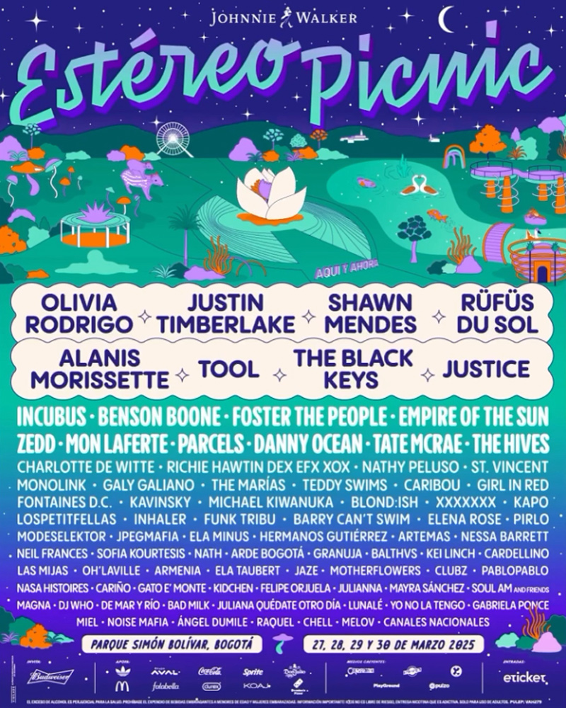 Estos son los artistas del estéreo picnic 2025 Estéreo picnic 2025