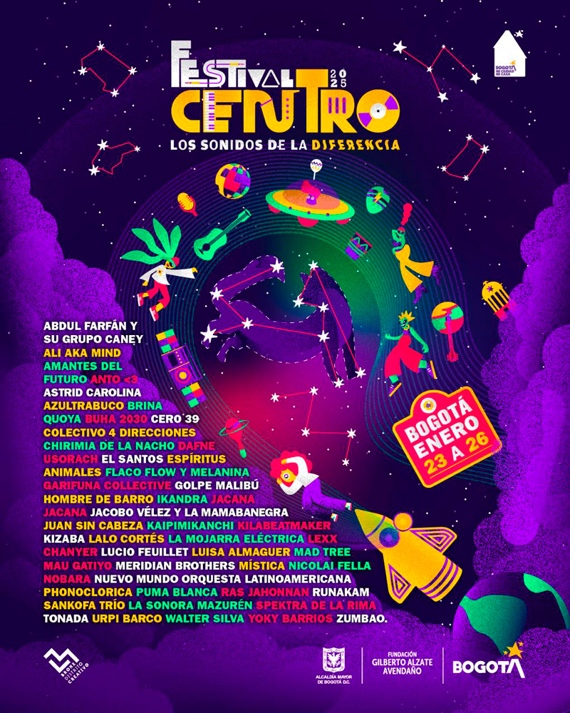 Festival centro 2025: este es el cartel que rinde homenaje a ‘teto’ ocampo Festival centro 2025, los sonidos de la diferencia, cartel, artistas
