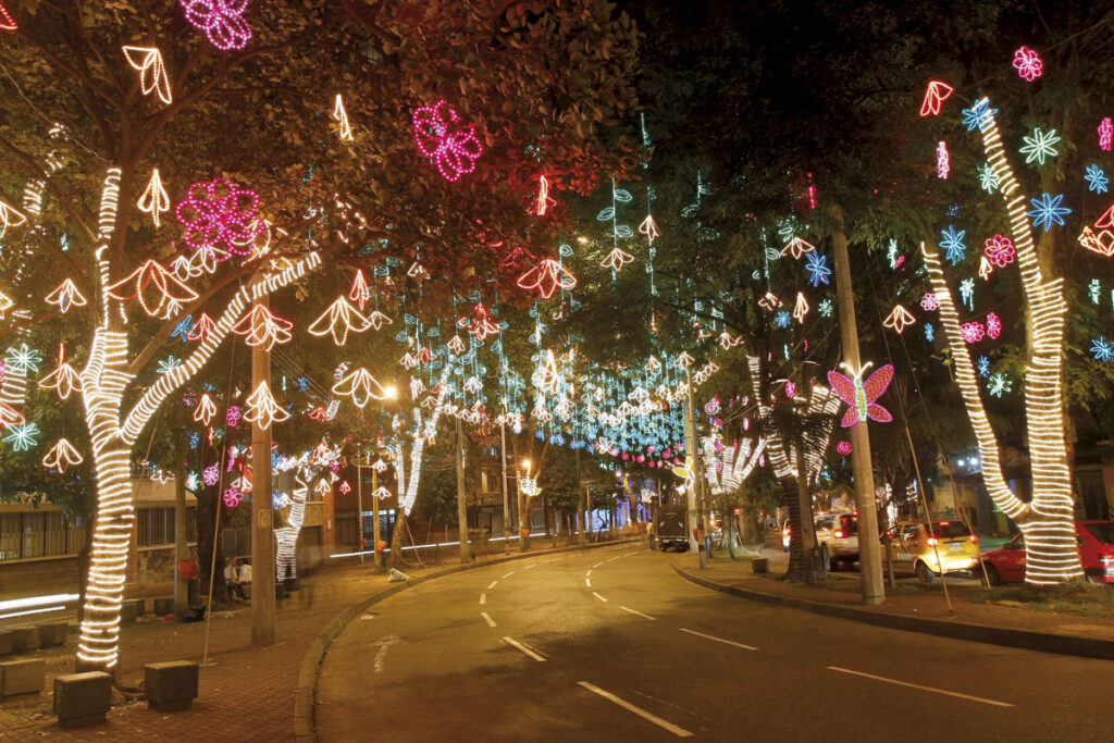 Alumbrado navideño año nuevo