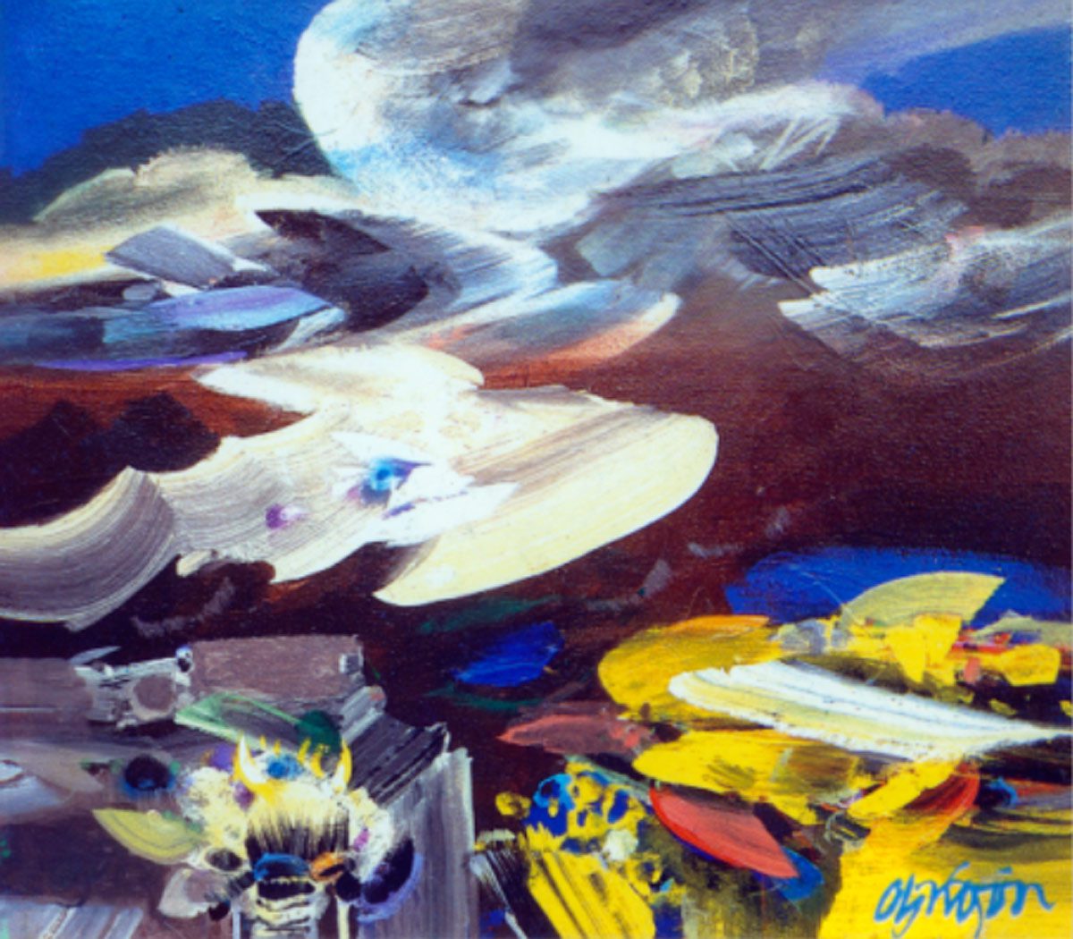 A 100 años de alejandro obregón, el artista de la intuición y la intención Los vientos azules de jerónimo, alejandro obregón
