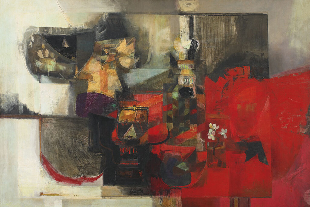 Bodegón en rojos Alejandro Obregón