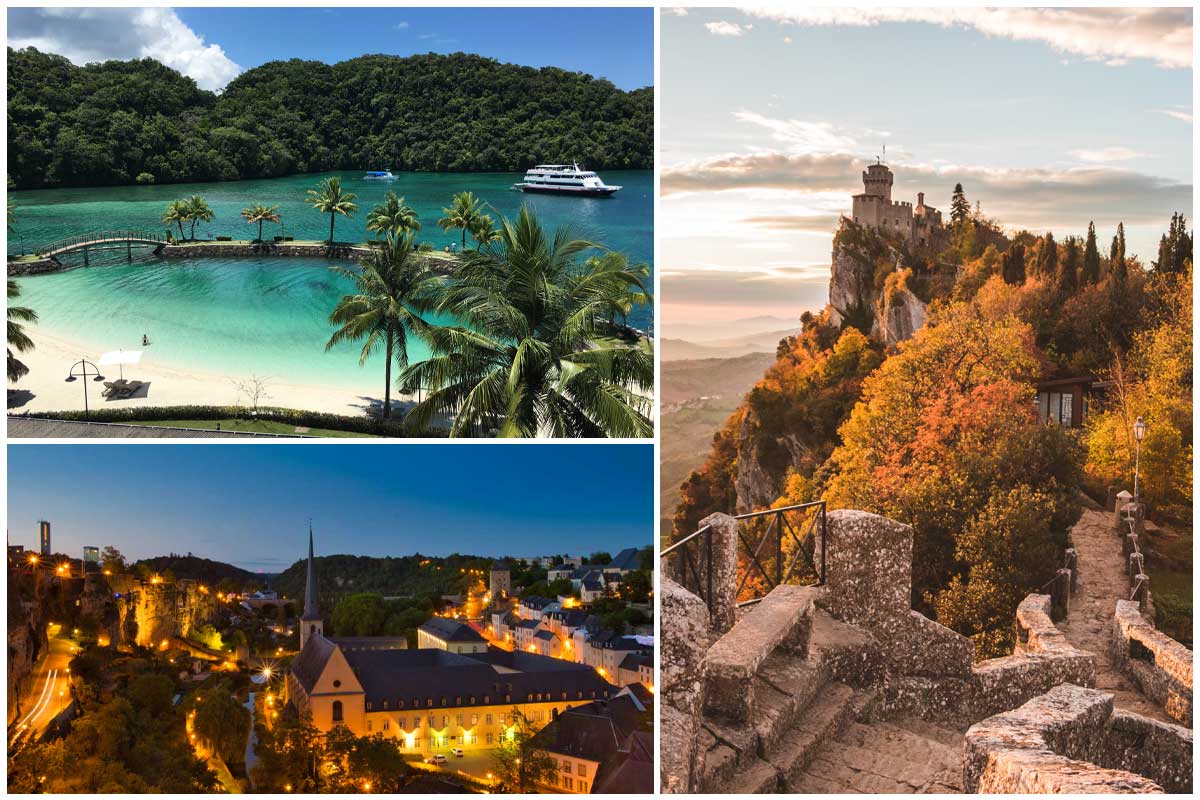 países menos visitados