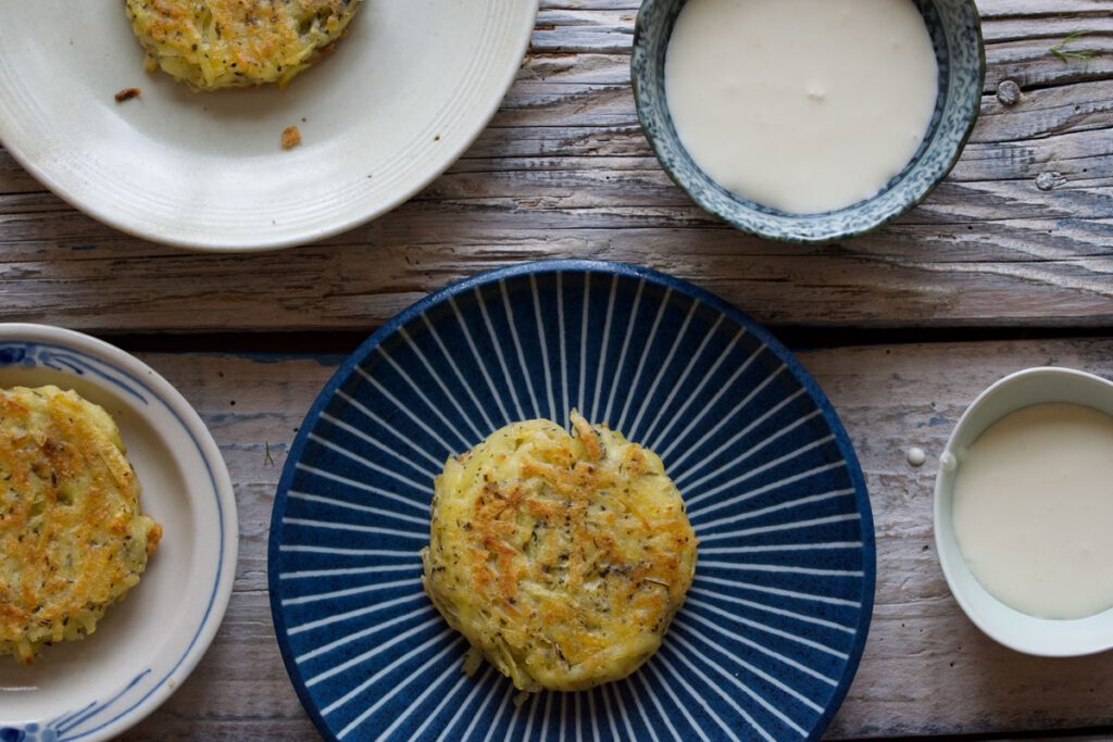 Receta: croquetas de papas con salsa de queso feta y yogur Papas