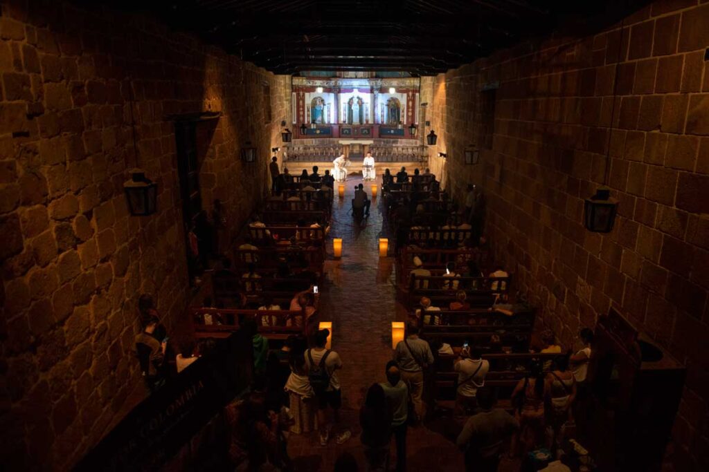 Plano general de la capilla de santa bárbara en barichara