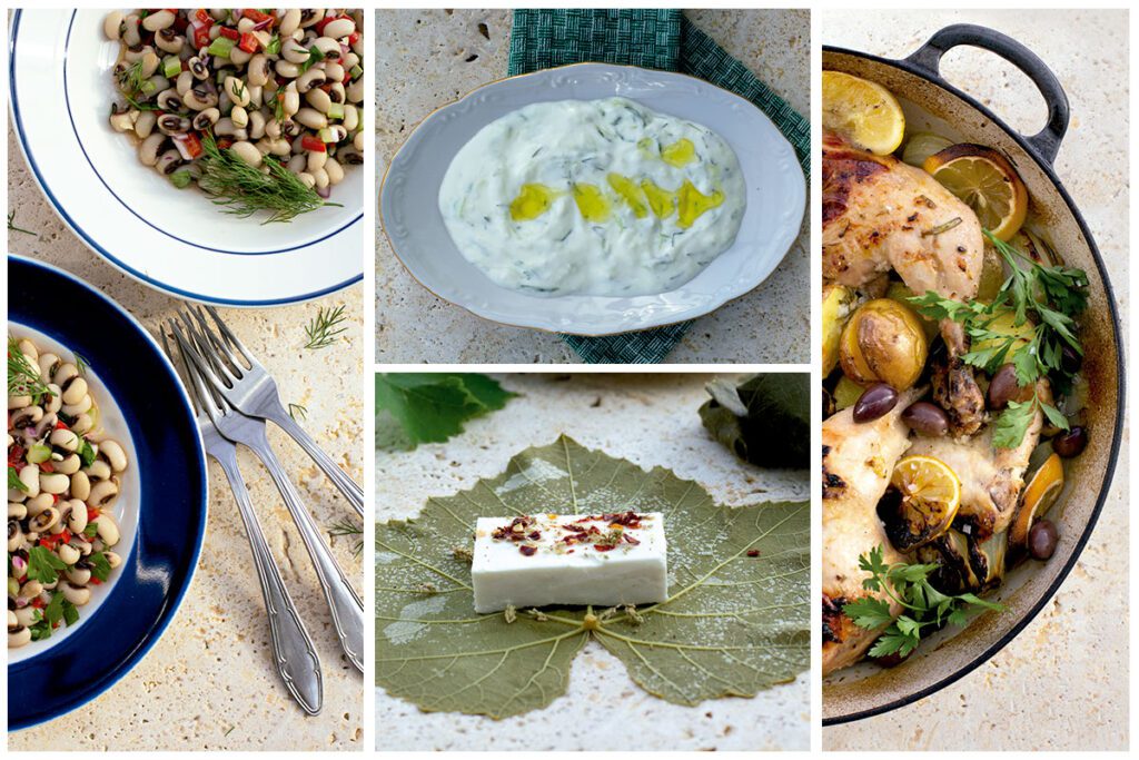 Cena griega en casa: 4 recetas para salir de la rutina Queso feta hojas de parra