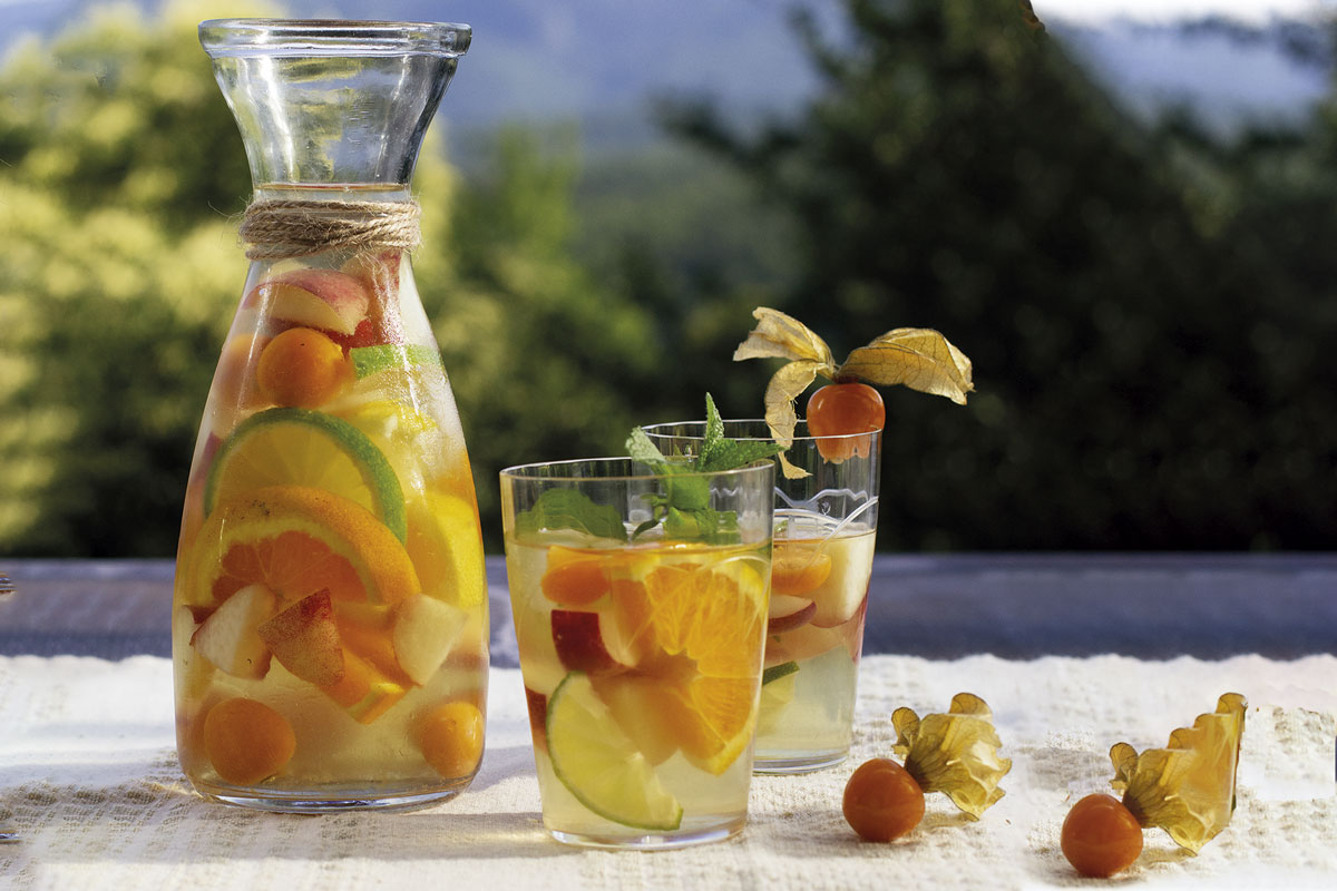 Sangría vino blanco receta