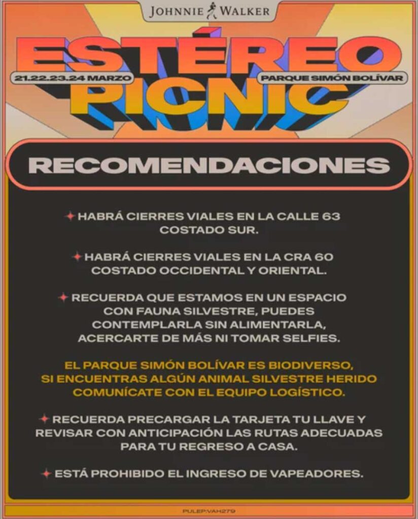 Guía estéreo picnic 2024: horarios, transporte y trucos para vivir ‘un mundo distinto’ Guía estéreo picnic 2024
