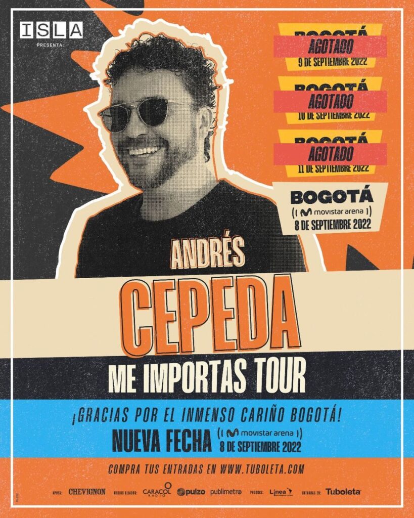 Dos fechas de coldplay, calamaro y otros conciertos en colombia en 2022